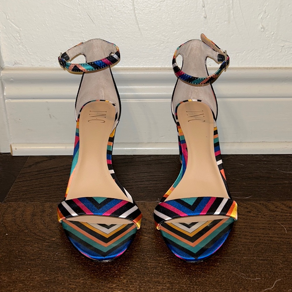 INC | Colourful and Fun Stripped Heels | Size 10